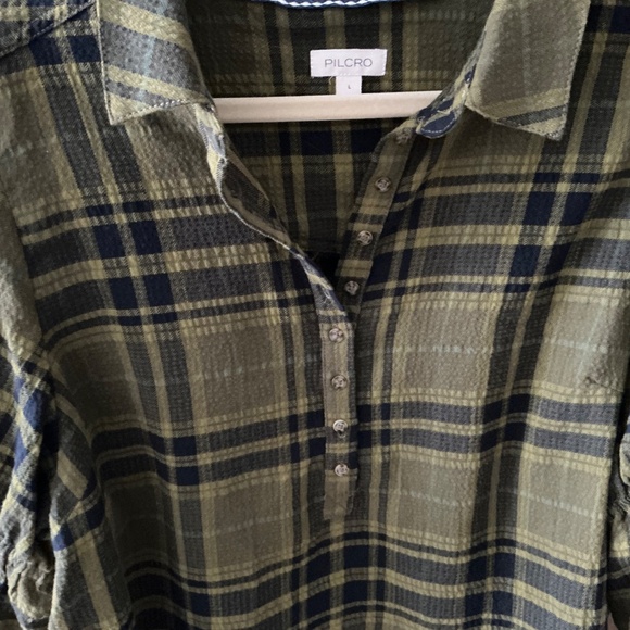 PILCRO COTTON PLAID BLOUSE - Picture 2 of 6